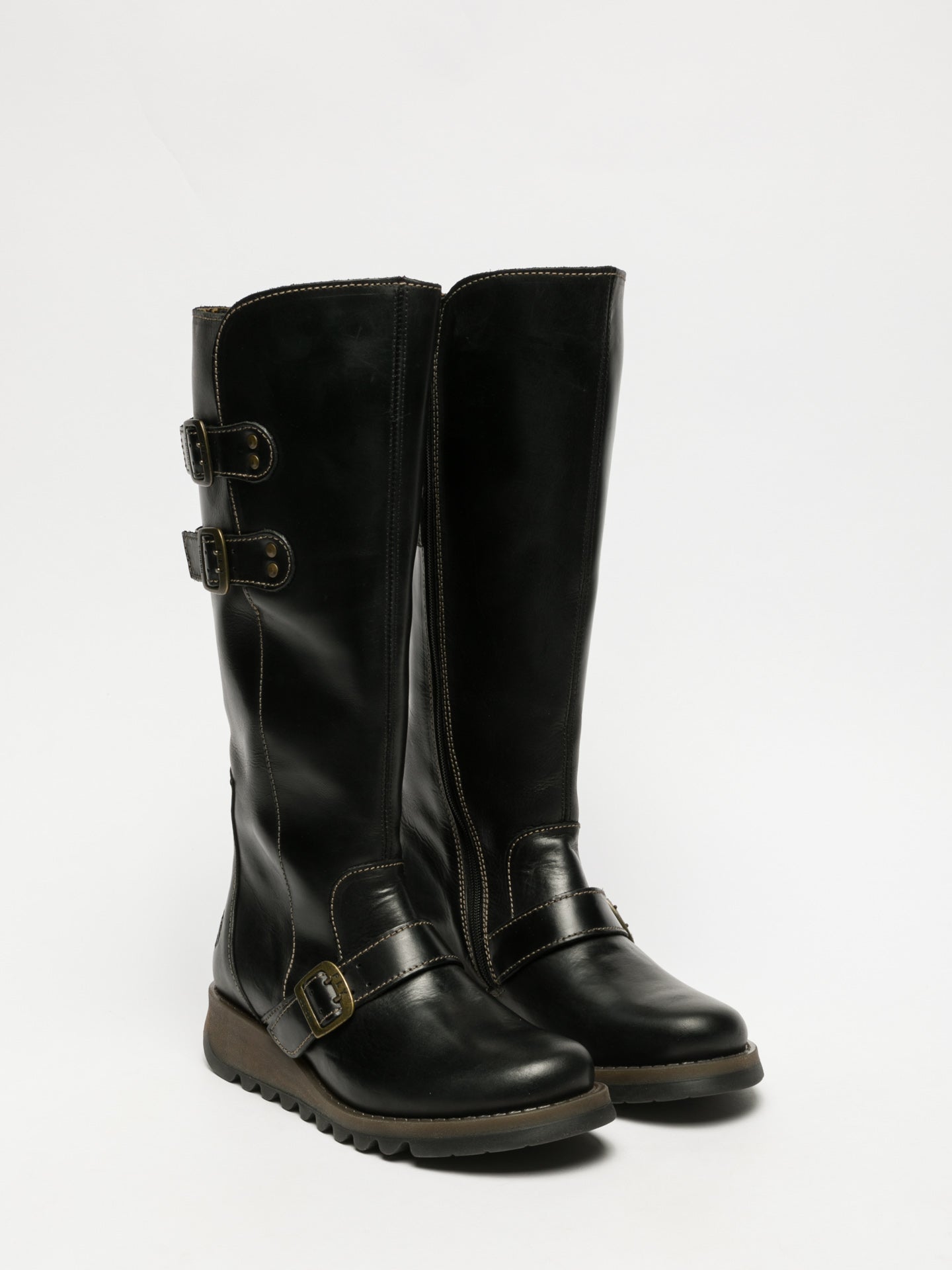 Fly London Botas de Cano-Alto em Preto